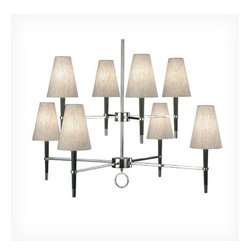 Jonathan Adler Ventana 2 tier Nickel Chandelier - Chandeliers