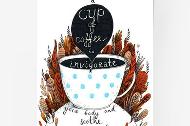 Постер «Кофе согрее и вдохновит»