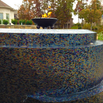 Modern Mediterranean Infinity Pool/Spa/Fountain Design