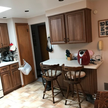 Cabinet refacing with maple cabinets