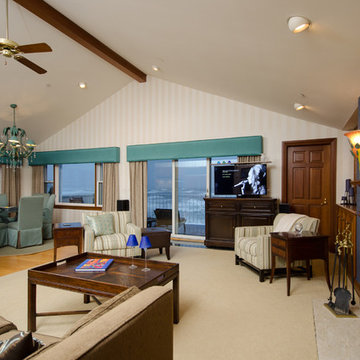 Hidden TV Lift Cabinet in Ocean Front Home. Hidden TV Cabinet