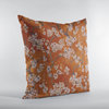 Persimmon Garden Cherry Blossoms Luxury Throw Pillow, Double sided 18"x18"