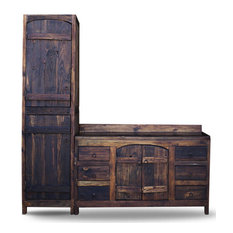 Bathroom Vanity And Linen Cabinet Combo Houzz Foxden Decor Old World Reclaimed Barnwood Vanity 72 X22 X36