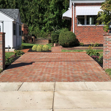 New Curb Cut Paver Driveway and Walkways in Silver Spring MD