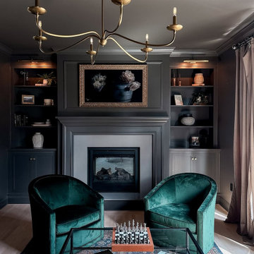 Moody Living Room with Sun Gold Accents