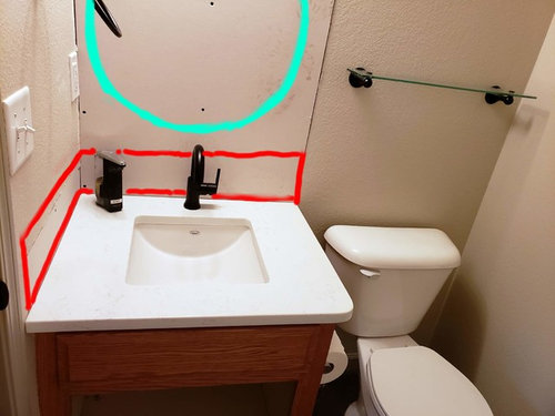 Powder Room Tile Backsplash Ideas, Small Bathroom Vanity Backsplash Ideas