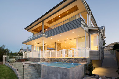 Inspiration for a modern exterior in Brisbane.