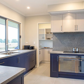 Classic Blue Shaker Style Kitchen