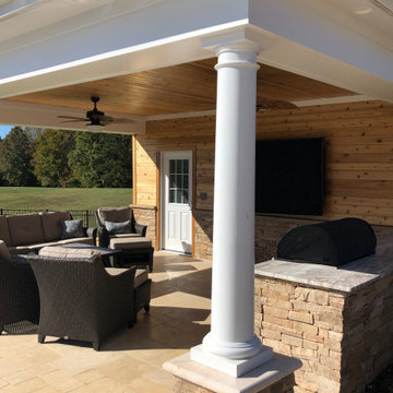 Outdoor Retreat with Large Pool House