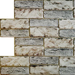 Dundee Deco - Dark Beige Grey Old Brick 3D Wall Panels, Set of 5, Covers 25.6 Sq Ft - Dundee Deco's 3D Falkirk Retro are lightweight 3D wall panels that work together through an automatic pattern repeat to create large-scale dimensional walls of any size and shape. Dundee Deco brings a flowing, soothing texture with a touch of luxury. Wall panels work in multiples to create a continuous, uninterrupted dimensional sculptural wall. You can cover an existing wall with wall tiles or disguise wallpaper or paneled wall. These modern wall tiles create a sculptural and continuous dimensional surface to any room setting through patterning. Dundee Deco tile creates a modern seamless pattern on a feature wall or art piece.