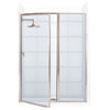 Legend Framed Hinge Swing Shower Door, Inline Panel, Brushed Nickel, 48"x69"