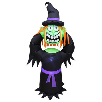 Halloween Inflatable Headless Witch,4'