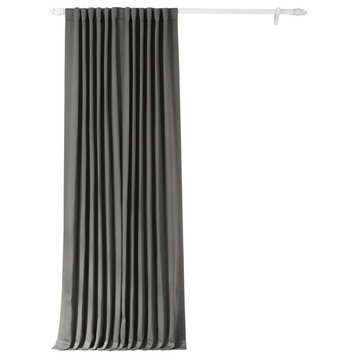 Anthracite Gray Doublewide Room Darkening Curtain Single Panel, 100"x96"
