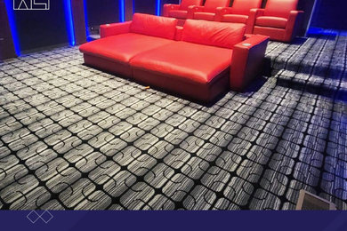 Home theater photo in Charlotte
