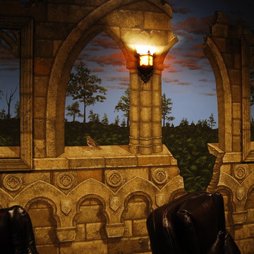 Game of Thrones Home Theater Mural by Tom Taylor of Wow Effects in Virginia.