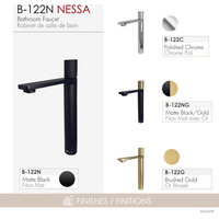 STYLISH Nessa Single Handle 12 1/2" Matte Black Vessel Bathroom Faucet