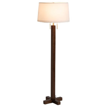 Swiss Cross Floor Lamp - Dark Walnut