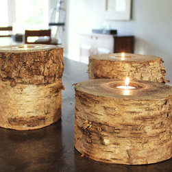 Bark Candle Holders - Candleholders