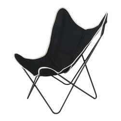 Large Sling Chair - Black - Outdoor Lounge Chairs