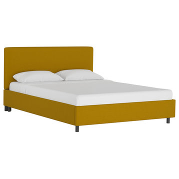 Browder Upholstered Platform Bed, Monaco Citronella, Queen
