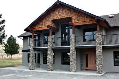 Transitional exterior home idea in Vancouver