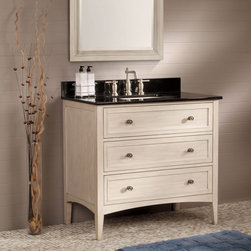 Foremost 37'' Bernay Collection White Bathroom Vanity W/Stone Top BYWVT3721 - Bath Products
