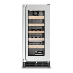 Viking 15" Undercounter Wine Cellar, Stainless Steel Right Hinge | VWCI1150GRSS - Beer And Wine Refrigerators