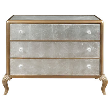 Three Drawer Eglomise Accent Chest