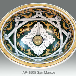Hand Painted Drop-in Sinks by Atlantis Porcelain Art - Products