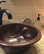 Newton 14" Dual Mount Copper Bathroom Sink With Leaf Design