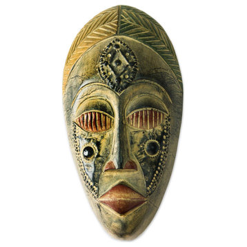 NOVICA Royal Presence And Akan Wood Mask