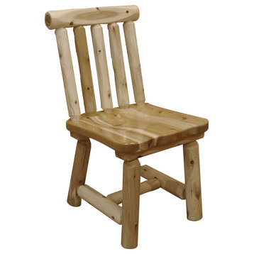 White Cedar Log Spindle Back Dining Chair
