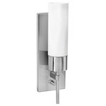 Access Lighting - Access Lighting Iron - One Light Wall Sconce - Assembly Required: Yes  Shade Included: YesIron One Light Wall Sconce Brushed Steel Opal Glass *UL Approved: YES *Energy Star Qualified: n/a  *ADA Certified: YES *Number of Lights: Lamp: 1-*Wattage:60w A-19 E-26 Incandescent bulb(s) *Bulb Included:No *Bulb Type:A-19 E-26 Incandescent *Finish Type:Brushed Steel