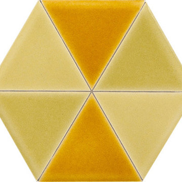 Sisters Ceramic Tile Collection, Hexagon-Rubiks Indian Summer