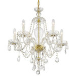 Crystorama - Crystama CAN-A1305-PB-CL-SAQ Candace - 5 Light Chandelier in Minimalist Style - Elegance and glamour will illuminate the room withCandace 5 Light Chan Polished Brass *UL Approved: YES Energy Star Qualified: n/a ADA Certified: n/a  *Number of Lights: 5-*Wattage:60w Incandescent bulb(s) *Bulb Included:No *Bulb Type:Incandescent *Finish Type:Polished Brass