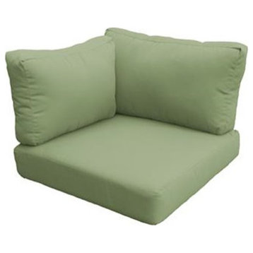 Covers for Low-Back Corner Chair Cushions 6 inches thick in Cilantro