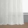 Florentina Embroidered Sheer Curtain Single Panel, White, 50"x84"