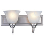 Z-Lite - Z-Lite 311-2V-BN Lexington 2 Light Vanity in Brushed Nickel - Simply elegant is the best way to describe this two light vanity which features a detailed wall mount finished in brushed nickel and complimented with white swirl glass shades.