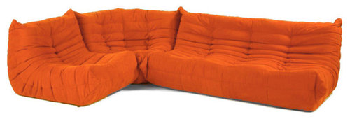 Downlow L Sectional Downlow L Sectional Dana Orange Sofas