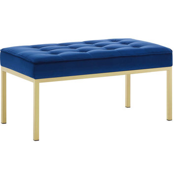 Ancholme Bench - Gold Navy, Small