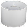 Fenchel Shades, 16"x17"x11" Spider Attachment Drum Lamp Shade, Linen White