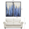 Snowy Drip 1&2 Textured Metallic Hand Painted Wall Art by Martin Edwards