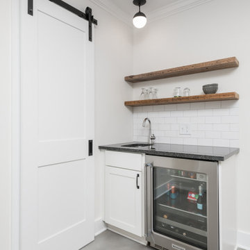 Basement with Exercise Room and Wet Bar - Atlanta