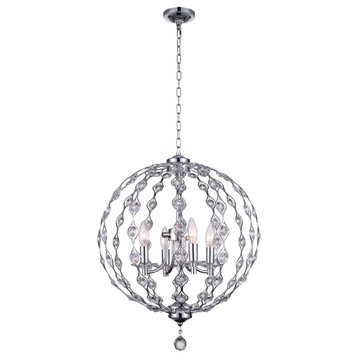 Esia 4 Light Chandelier with Chrome finish