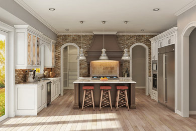 This is an example of a country kitchen in Toronto.