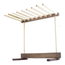 Brushbacks Woodshop - Maple and Walnut Hardwood Pasta Drying Rack - Specialty Kitchen Tools