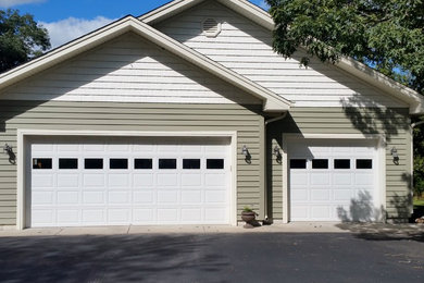 Inspiration for a mid-sized timeless garage remodel in Chicago