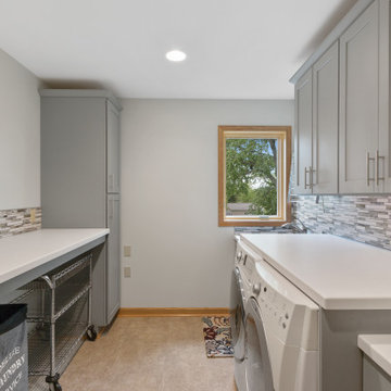 Excess Master Bedroom Space Converted to a Convenient Laundry Room