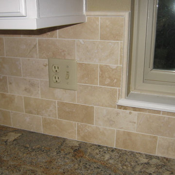 Travertine Tile Backsplash