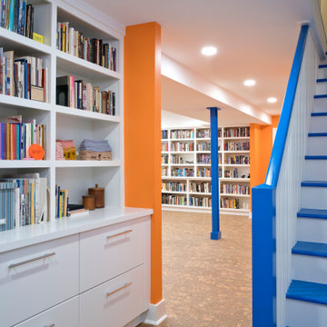 Colorful Basement and Spa Room in Petworth